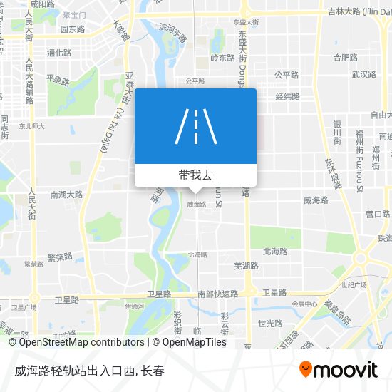 威海路轻轨站出入口西地图