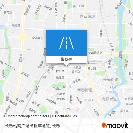 长春站南广场出租车通道地图