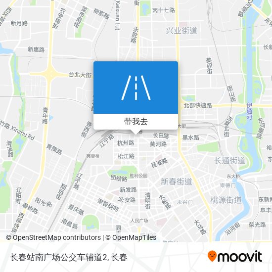 长春站南广场公交车辅道2地图