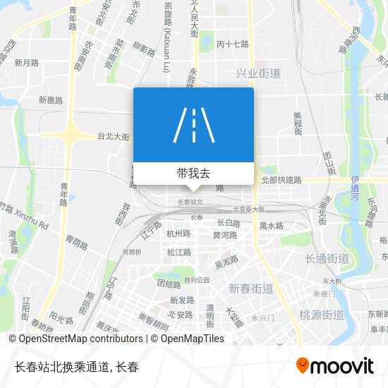 长春站北换乘通道地图