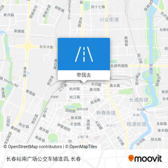 长春站南广场公交车辅道四地图