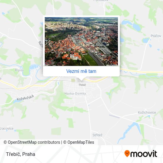 Třebíč mapa