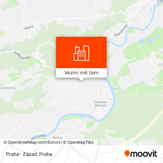 Praha - Západ mapa