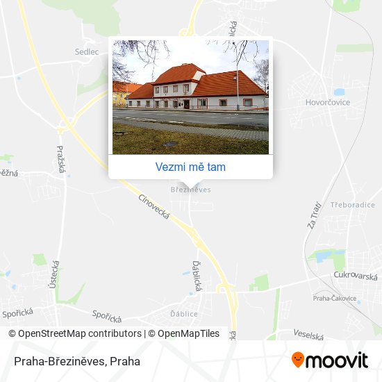 Praha-Březiněves mapa