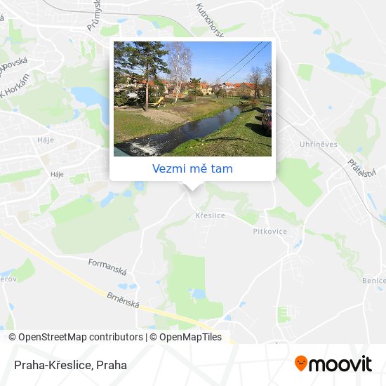 Praha-Křeslice mapa