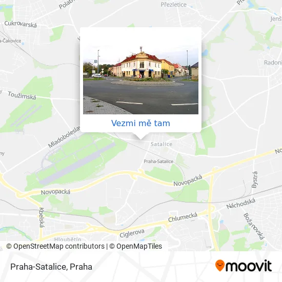 Praha-Satalice mapa