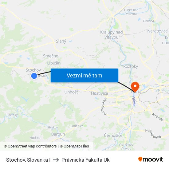 Stochov, Slovanka I to Právnická Fakulta Uk map