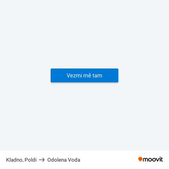 Kladno, Poldi to Odolena Voda map