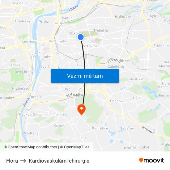 Flora to Kardiovaskulární chirurgie map