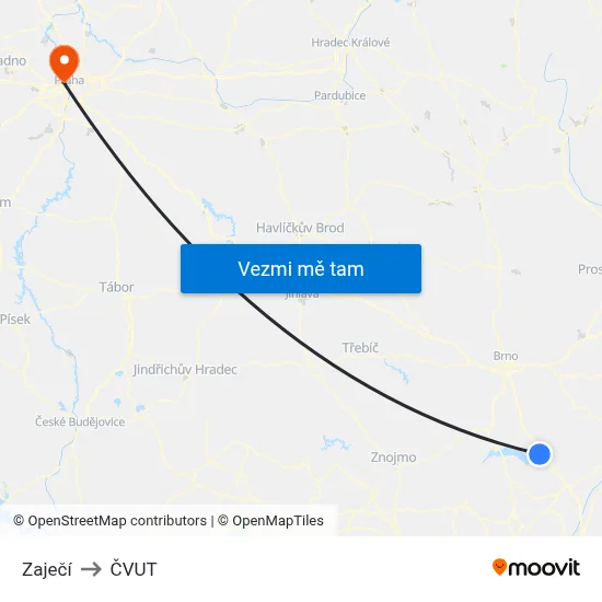 Zaječí to ČVUT map