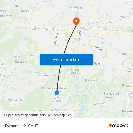 Rymaně to ČVUT map