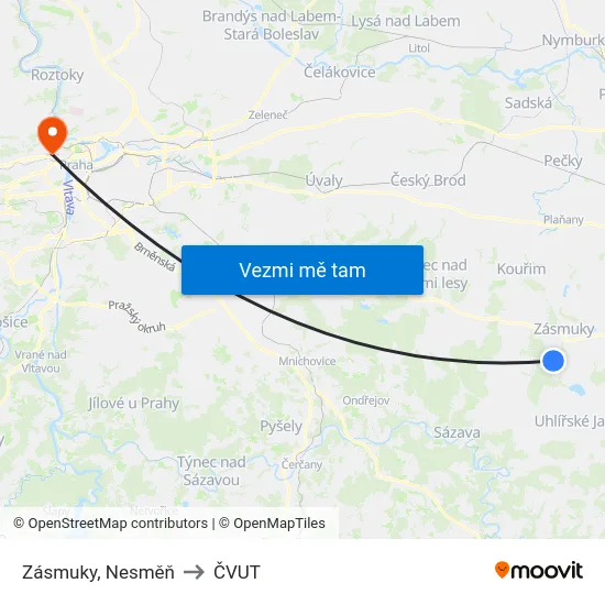 Zásmuky, Nesměň to ČVUT map