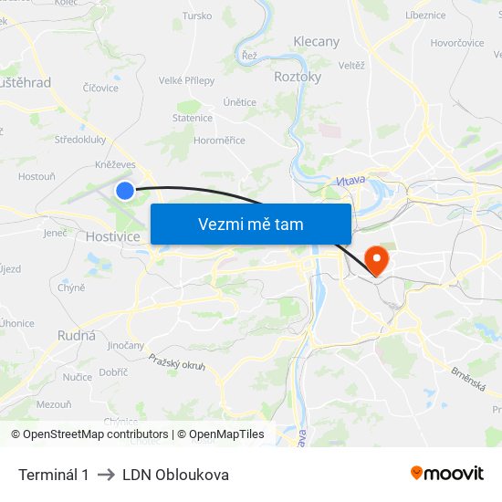 Terminál 1 to LDN Obloukova map