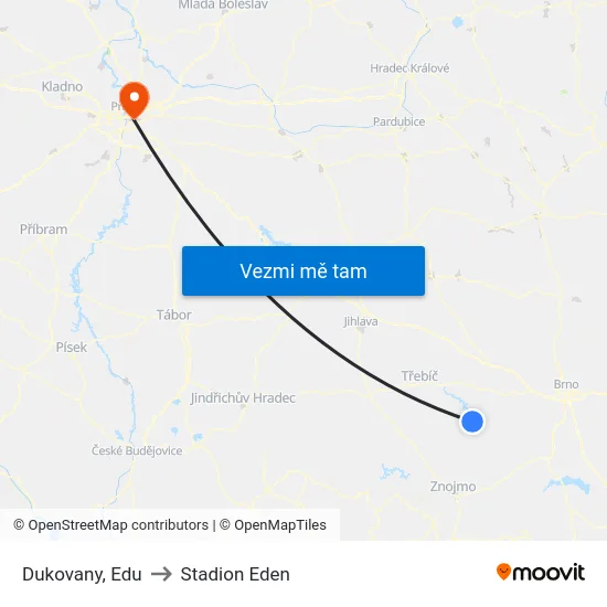 Dukovany, Edu to Stadion Eden map