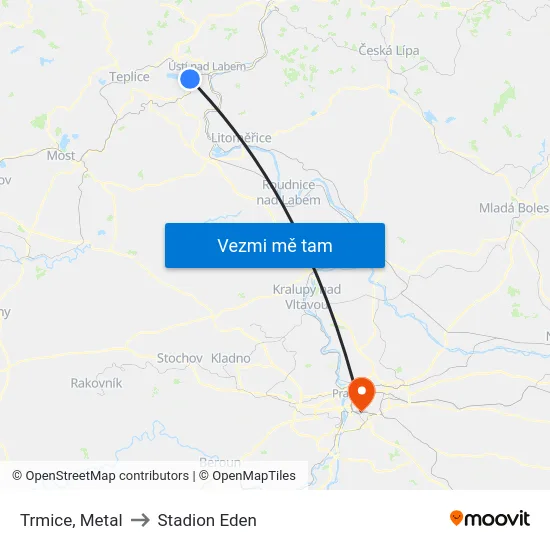 Trmice, Metal to Stadion Eden map