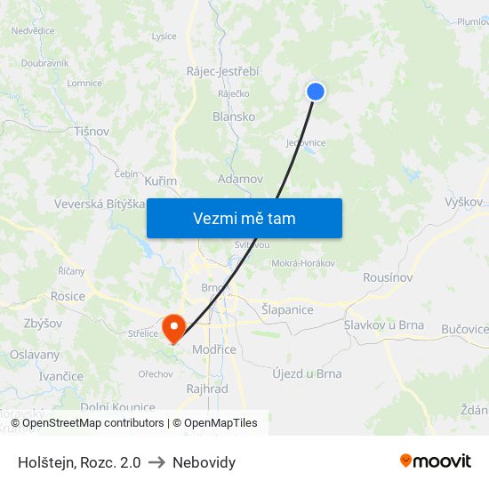 Holštejn, Rozc. 2.0 to Nebovidy map