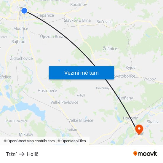 Tržní to Holíč map