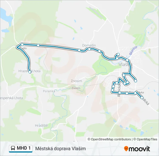 MHD 1  Line Map
