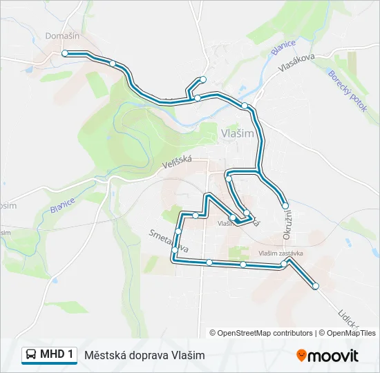 MHD 1  Line Map