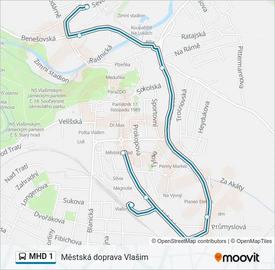 MHD 1  Line Map