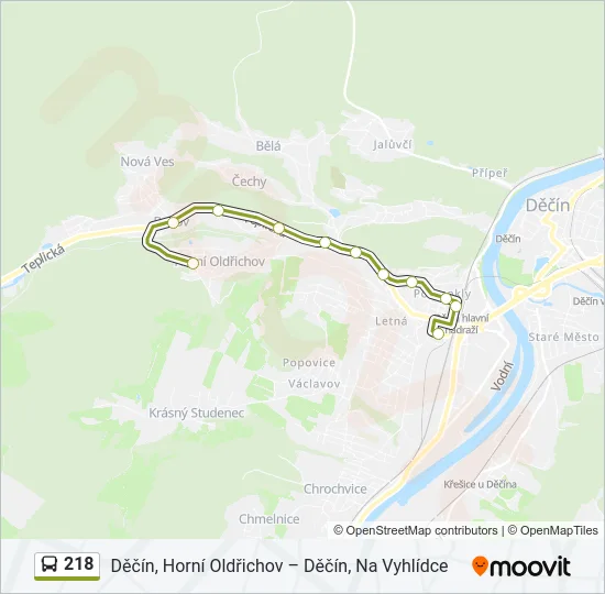 218 Bus Line Map