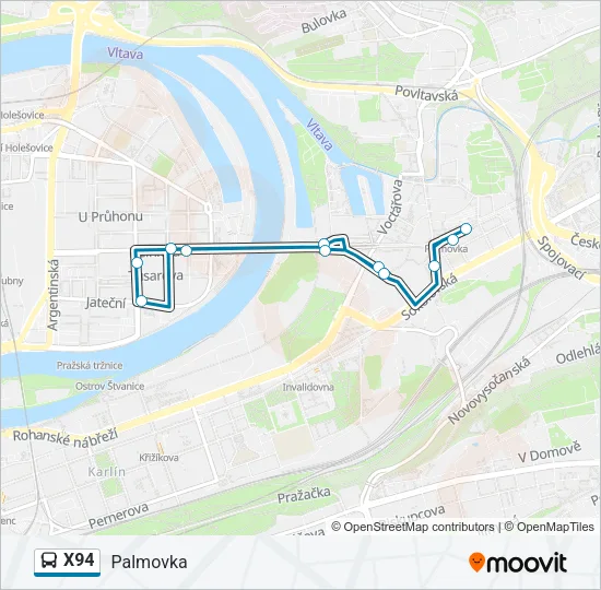 X94 Bus Line Map