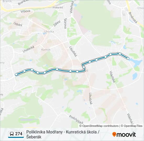 274 Bus Line Map