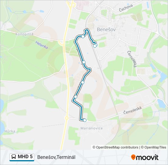 MHD 5  Line Map