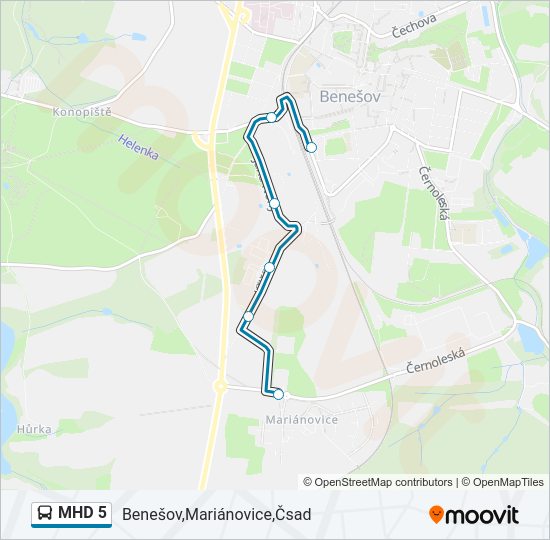 MHD 5  Line Map