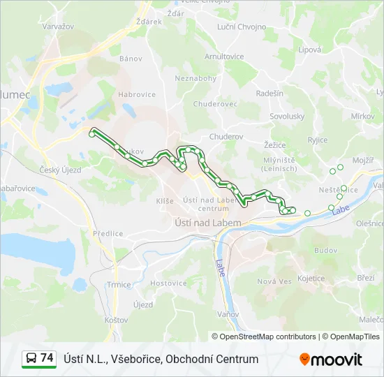 74 Bus Line Map