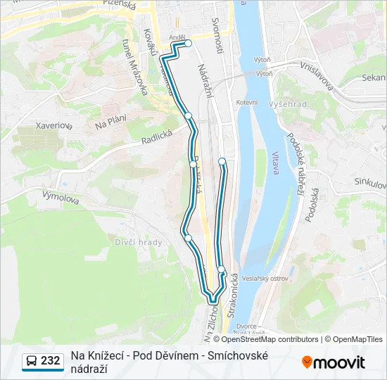 232 Bus Line Map