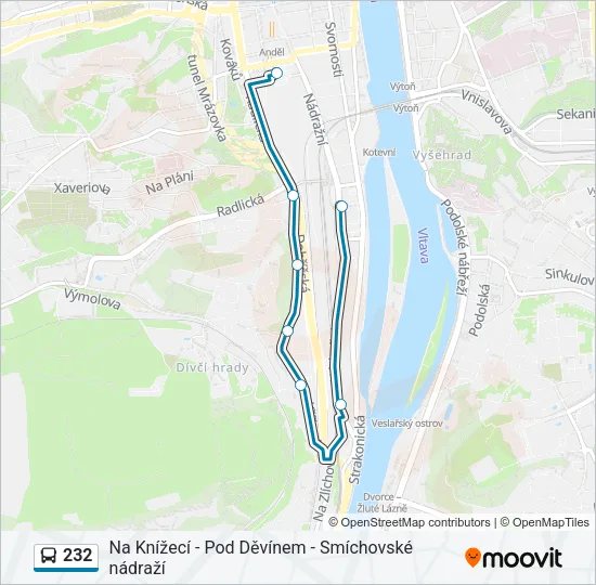 232 Bus Line Map