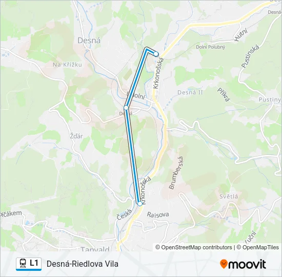 L1 Train Line Map
