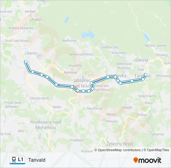 L1 Train Line Map