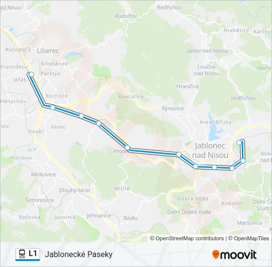 L1 Train Line Map