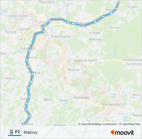 P2 Train Line Map