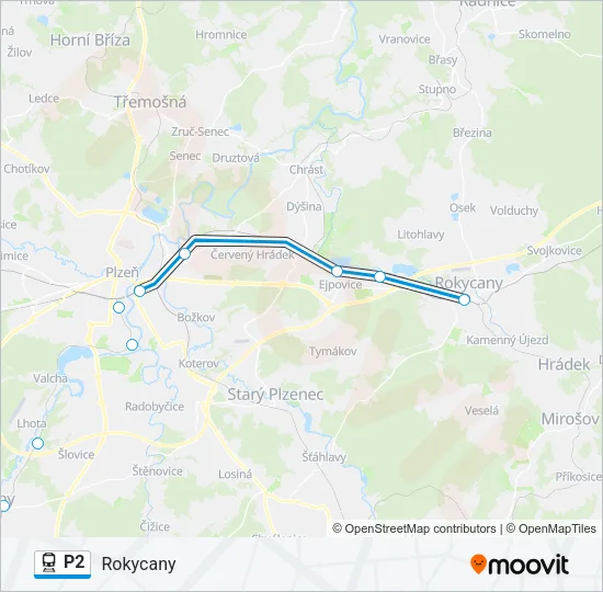 P2 Train Line Map