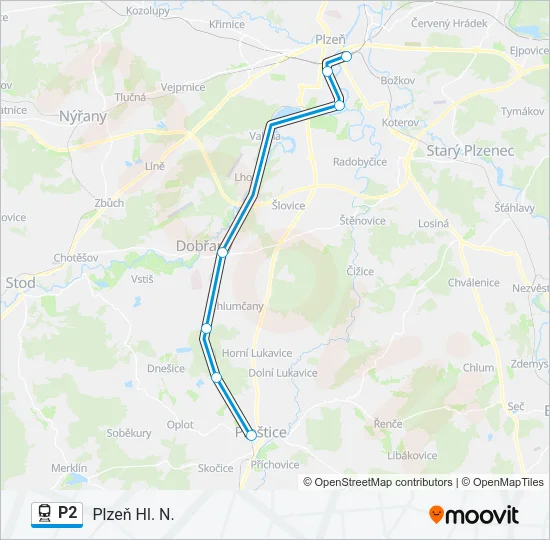 P2 Train Line Map