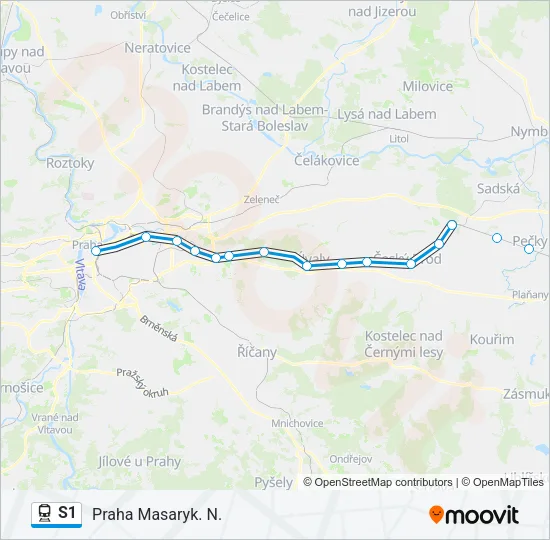 S1 Train Line Map