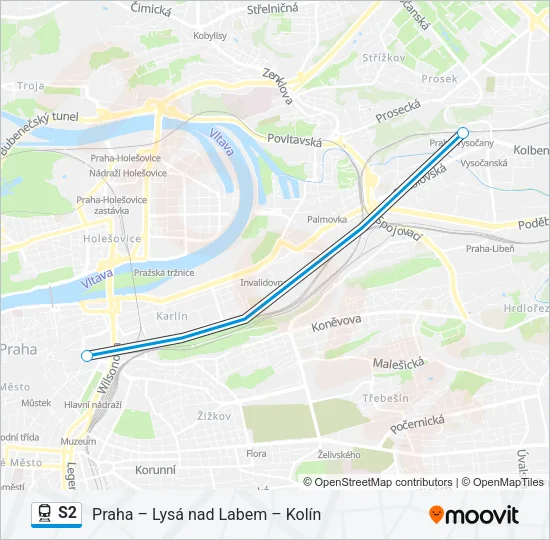 S2 Train Line Map
