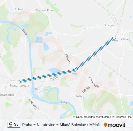 S3 Train Line Map