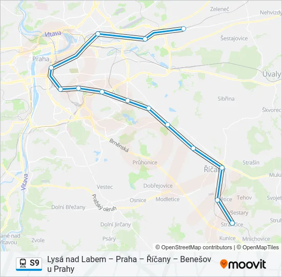 S9 Train Line Map