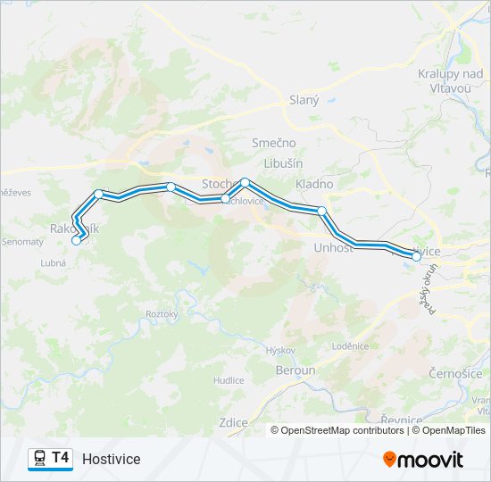 T4 train Line Map