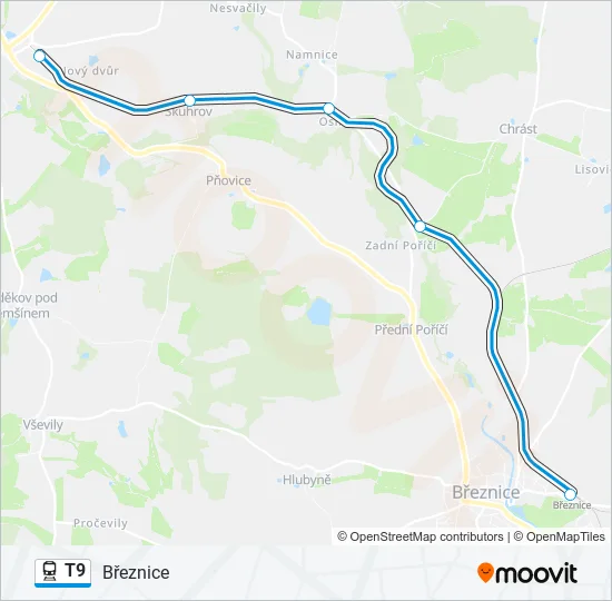 T9 Train Line Map