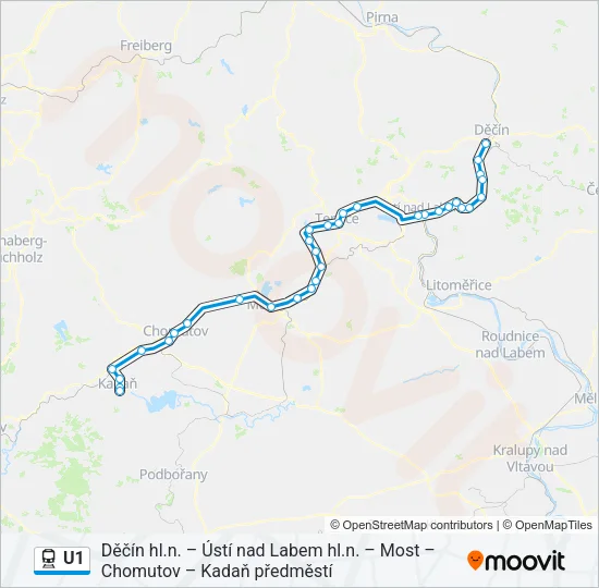 U1 Train Line Map
