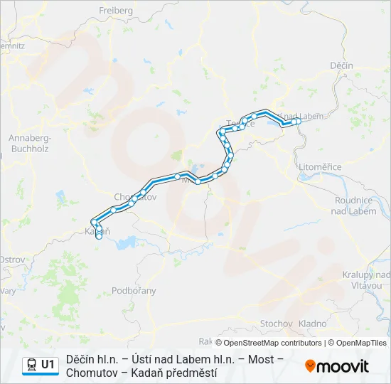 U1 Train Line Map