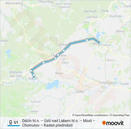 U1 Train Line Map