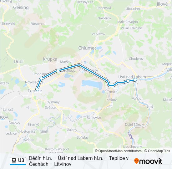 U3 Train Line Map