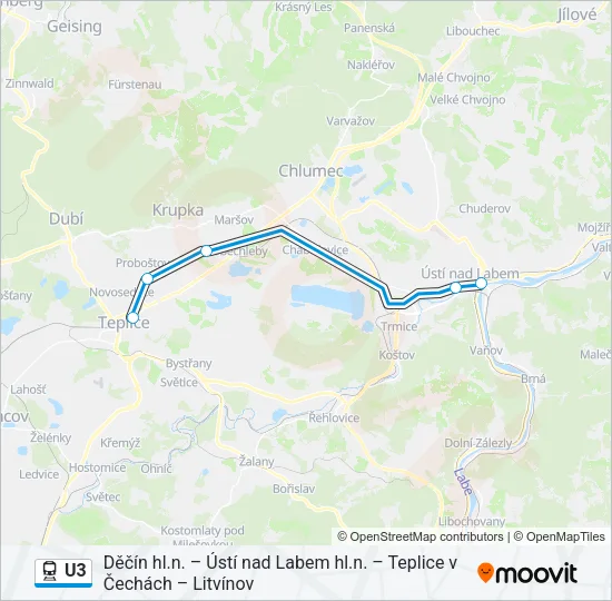 U3 Train Line Map