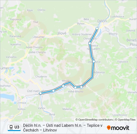 U3 Train Line Map
